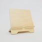Front facing wooden plywood book stand with pegs to hold pages open