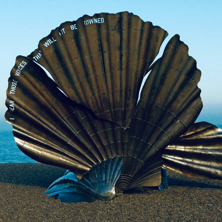 Maggi Hamblins Shell Sculpture Aldeburgh beach